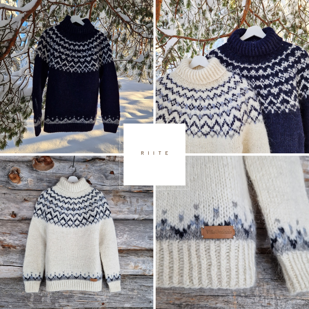 RIITE / SLEET Sweater guide / Englannin kielinen PDF ohje