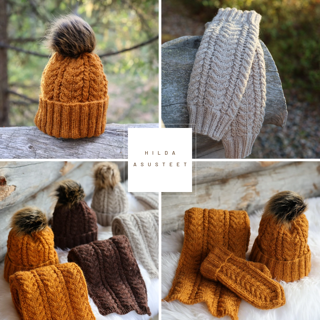 HILHA ASUSTEET / Pipon, lapasten, kaulaliinan ja säärystimien Suomenkielinen ohje / FIN