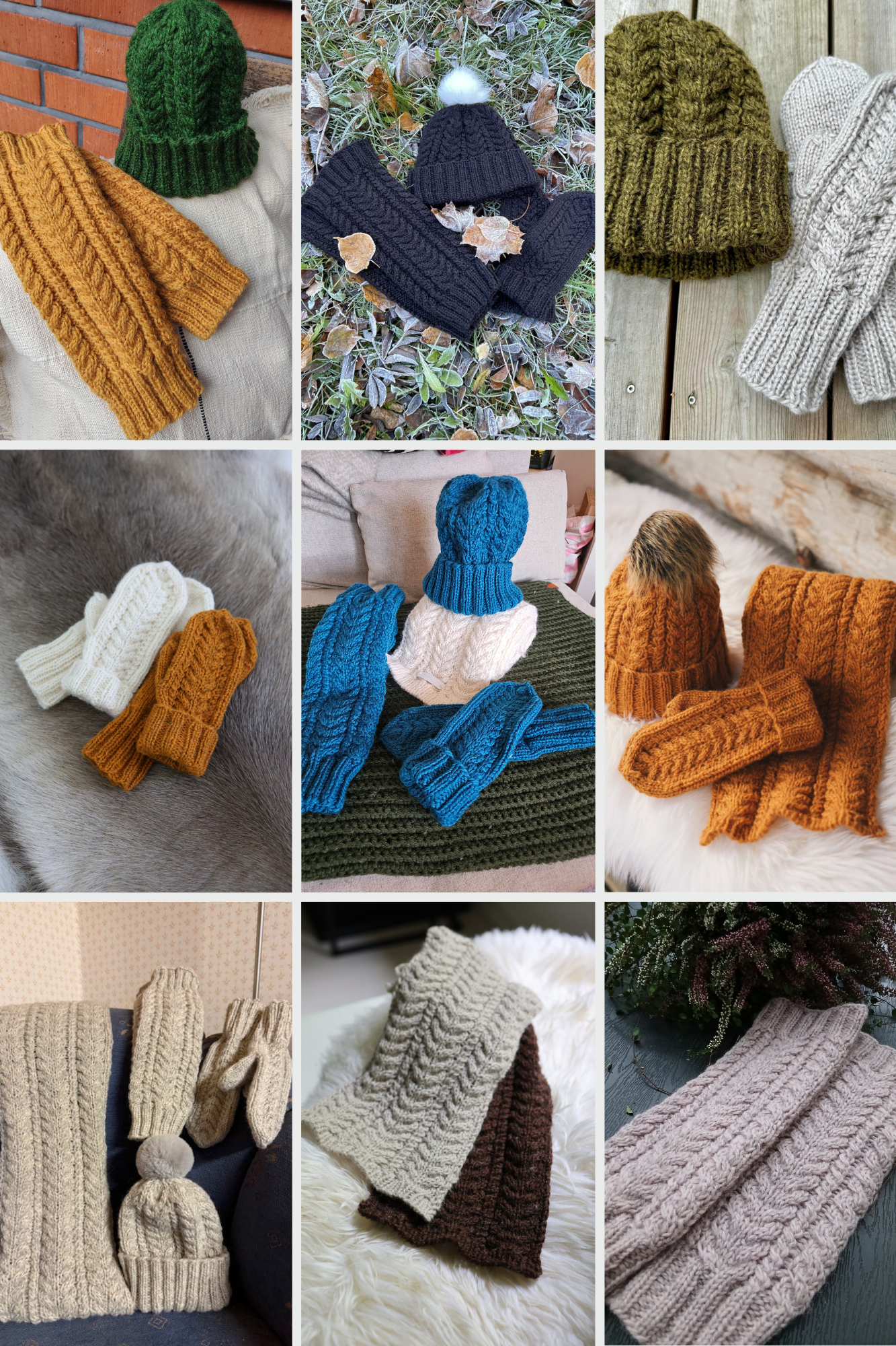 HILHA ASUSTEET / Pipon, lapasten, kaulaliinan ja säärystimien Suomenkielinen ohje / FIN