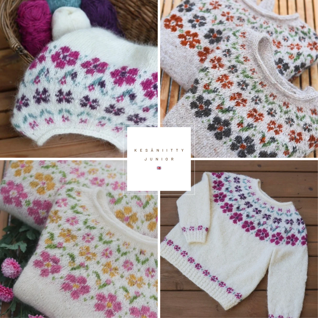 KESÄNIITTY junior / SUMMERMEADOW junior sweater guide / ENG